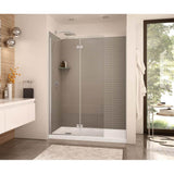 Maax - Edge Duo 42 x 75 in. 8 mm Pivot Shower Screen for Alcove Installation with Clear glass in Chrome