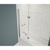 Edge Access 42 x 56 in. 6 mm Pivot Tub Screen for Alcove Installation with Clear glass in Chrome