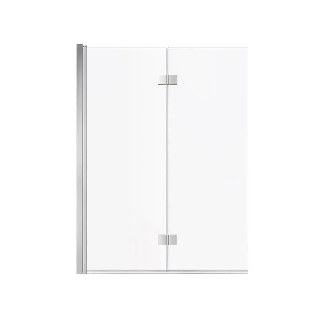 Edge Access 42 x 56 in. 6 mm Pivot Tub Screen for Alcove Installation with Clear glass in Chrome