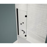 Edge Access 42 x 56 in. 6 mm Pivot Tub Screen for Alcove Installation with Clear glass in Matte Black