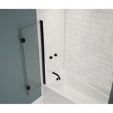 Edge Access 42 x 56 in. 6 mm Pivot Tub Screen for Alcove Installation with Clear glass in Matte Black