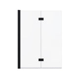 Edge Access 42 x 56 in. 6 mm Pivot Tub Screen for Alcove Installation with Clear glass in Matte Black