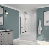 Maax - Edge Access 42 x 56 in. 6 mm Pivot Tub Screen for Alcove Installation with Clear glass in Matte Black