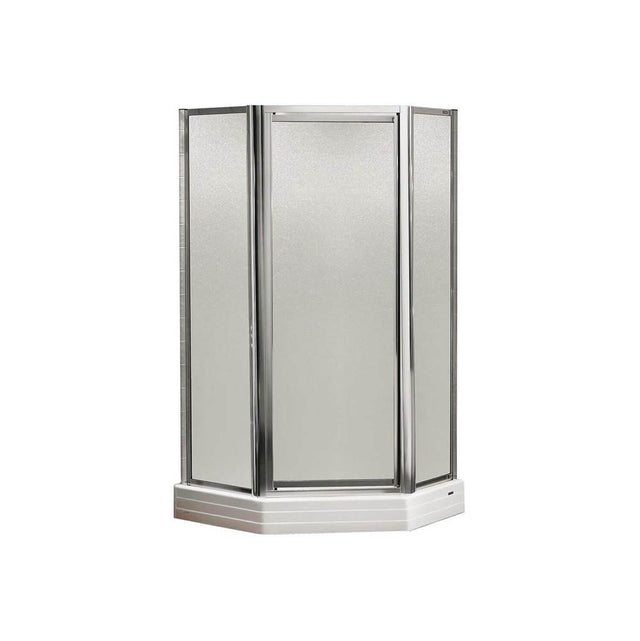 Maax - Silhouette Plus Neo-angle 38 x 38 x 70 in. Pivot Shower Door for Corner Installation with Hammer glass in Chrome