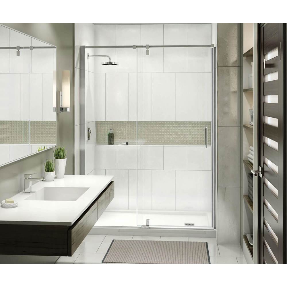 Maax - ModulR 60 x 78 in. 8 mm Pivot Shower Door for Alcove Installation with Clear glass in Chrome
