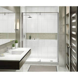 Maax - ModulR 60 x 78 in. 8 mm Pivot Shower Door for Alcove Installation with Clear glass in Brushed Nickel