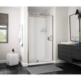 Maax - ModulR 48 x 78 in. 8 mm Pivot Shower Door for Alcove Installation with Clear glass in Brushed Nickel