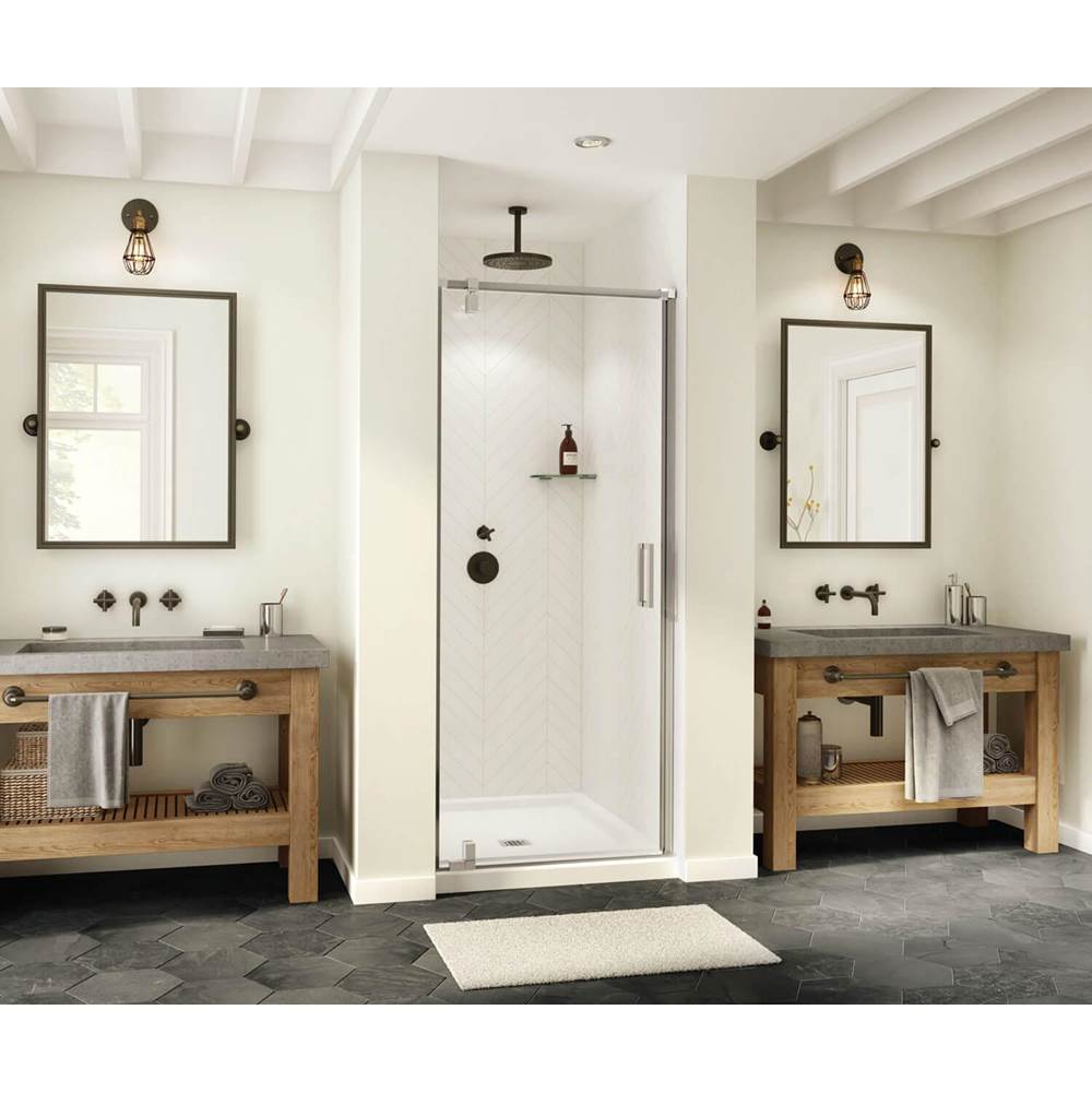 Maax - ModulR 34 x 78 in. 8 mm Pivot Shower Door for Alcove Installation with Clear glass in Chrome