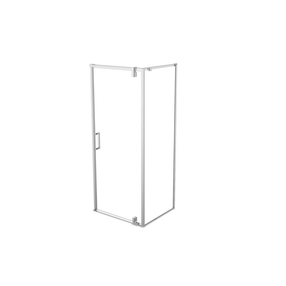 ModulR 36 x 36 x 78 in. 8mm Pivot Shower Door for Corner Installation with Clear glass in Chrome