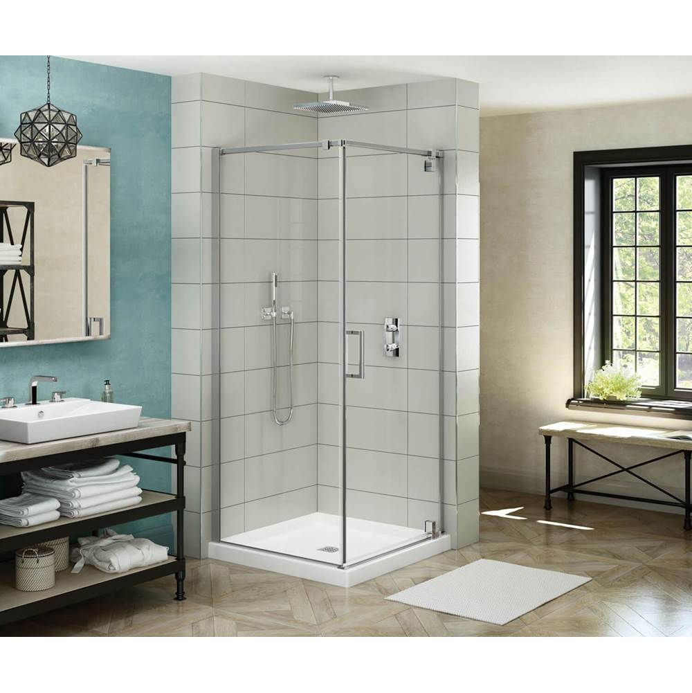 Maax - ModulR 36 x 36 x 78 in. 8mm Pivot Shower Door for Corner Installation with Clear glass in Chrome