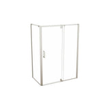 ModulR 48 x 36 x 78 in. 8mm Pivot Shower Door for Corner Installation with Clear glass in Brushed Nickel