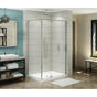 Maax - ModulR 48 x 34 x 78 in. 8mm Pivot Shower Door for Corner Installation with Clear glass in Brushed Nickel