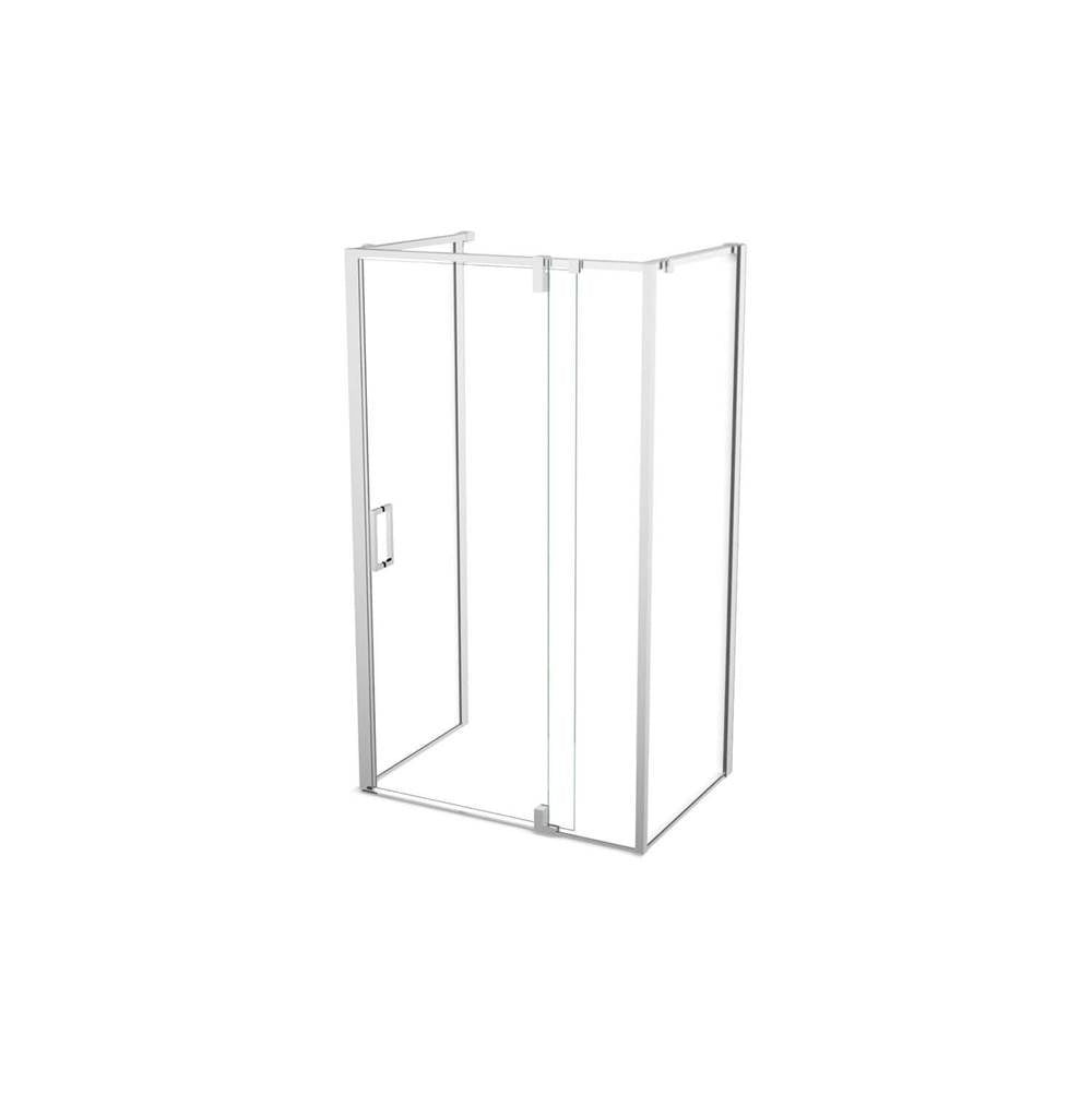 ModulR 48 x 34 x 78 in. 8mm Pivot Shower Door for Wall-mount Installation with Clear glass in Chrome