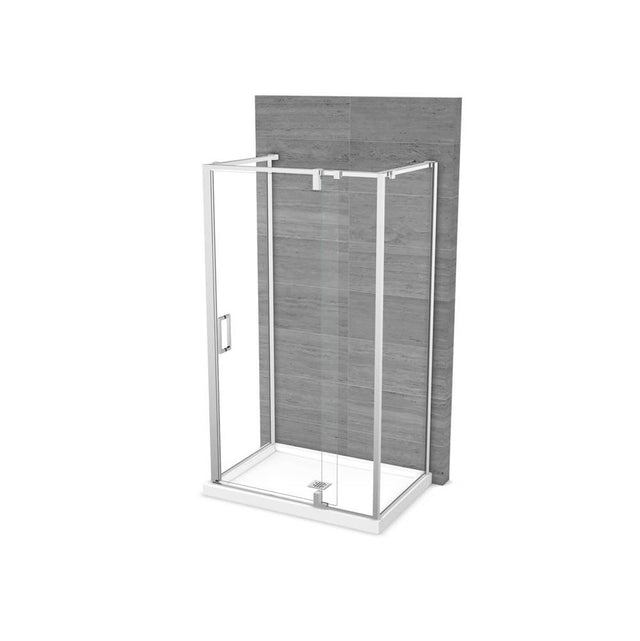Maax - ModulR 48 x 34 x 78 in. 8mm Pivot Shower Door for Wall-mount Installation with Clear glass in Chrome