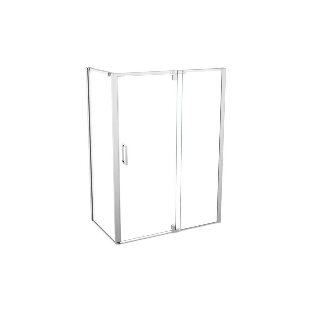 ModulR 60 x 36 x 78 in. 8mm Pivot Shower Door for Corner Installation with Clear glass in Chrome