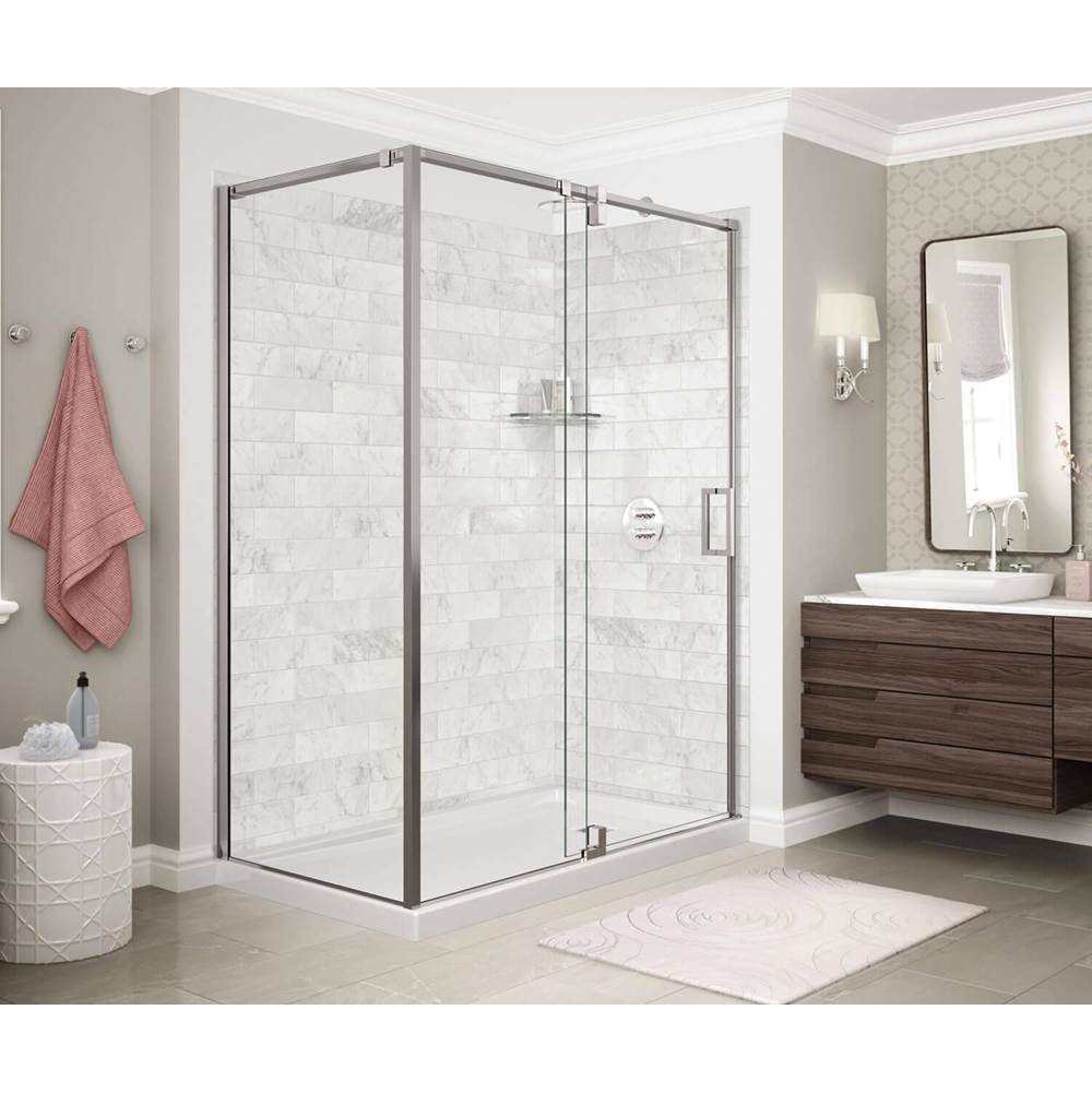 Maax - ModulR 60 x 36 x 78 in. 8mm Pivot Shower Door for Corner Installation with Clear glass in Chrome
