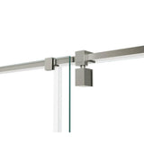 ModulR 60 x 36 x 78 in. 8mm Pivot Shower Door for Corner Installation with Clear glass in Brushed Nickel