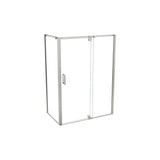 ModulR 60 x 36 x 78 in. 8mm Pivot Shower Door for Corner Installation with Clear glass in Brushed Nickel