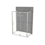 Maax - ModulR 60 x 36 x 78 in. 8mm Pivot Shower Door for Wall-mount Installation with Clear glass in Brushed Nickel