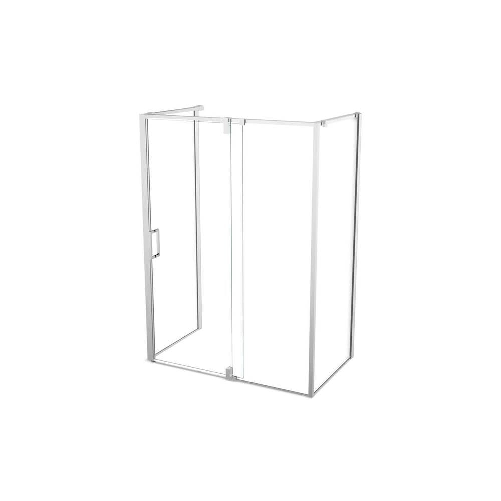 ModulR 60 x 32 x 78 in. 8mm Pivot Shower Door for Wall-mount Installation with Clear glass in Chrome