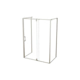 ModulR 60 x 32 x 78 in. 8mm Pivot Shower Door for Wall-mount Installation with Clear glass in Brushed Nickel