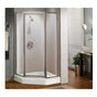 Maax - Silhouette Neo-angle 38 x 38 x 70 in. Pivot Shower Door for Corner Installation with Clear glass in Chrome