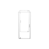 ModulR 2 34 x 78 in. 8mm Pivot Shower Door for Tunnel Installation with Clear glass in Chrome