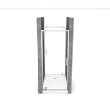 ModulR 2 34 x 78 in. 8mm Pivot Shower Door for Tunnel Installation with Clear glass in Chrome