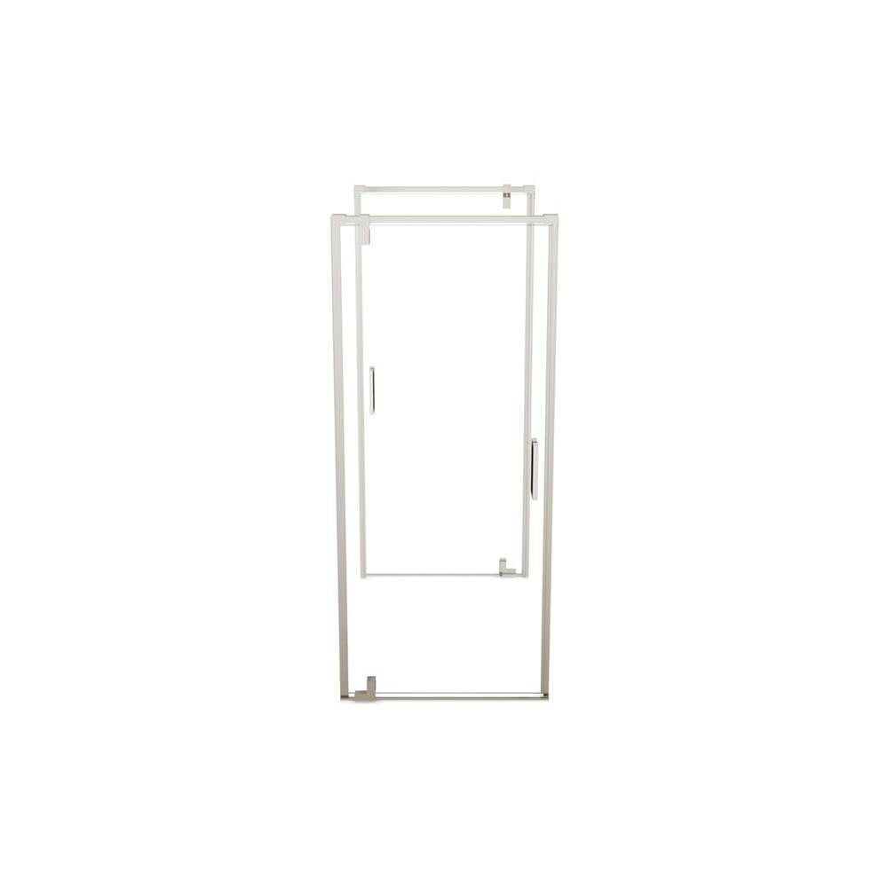 ModulR 2 34 x 78 in. 8mm Pivot Shower Door for Tunnel Installation with Clear glass in Brushed Nickel