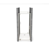 ModulR 2 34 x 78 in. 8mm Pivot Shower Door for Tunnel Installation with Clear glass in Brushed Nickel