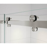 Vela 44.5-47 x 78.75 in. 8mm Sliding Shower Door for Alcove Installation with Clear glass in Brushed Nickel