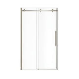 Vela 44.5-47 x 78.75 in. 8mm Sliding Shower Door for Alcove Installation with Clear glass in Brushed Nickel