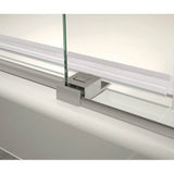 Vela 44.5-47 x 78.75 in. 8mm Sliding Shower Door for Alcove Installation with Clear glass in Brushed Nickel