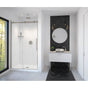 Maax - Vela 44.5-47 x 78.75 in. 8mm Sliding Shower Door for Alcove Installation with Clear glass in Brushed Nickel