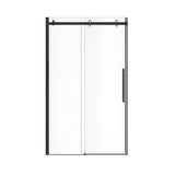 Vela 44.5-47 x 78.75 in. 8mm Sliding Shower Door for Alcove Installation with Clear glass in Matte Black and Chrome