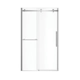 Vela 44.5-47 x 78.75 in. 8mm Sliding Shower Door with Towel Bar for Alcove Installation with Clear glass in Chrome