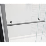 Vela 44.5-47 x 78.75 in. 8mm Sliding Shower Door with Towel Bar for Alcove Installation with Clear glass in Chrome