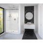 Maax - Vela 44.5-47 x 78.75 in. 8mm Sliding Shower Door with Towel Bar for Alcove Installation with Clear glass in Chrome