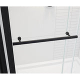 Vela 44.5-47 x 78.75 in. 8mm Sliding Shower Door with Towel Bar for Alcove Installation with Clear glass in Matte Black