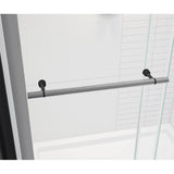 Vela 44.5-47 x 78.75 in. 8mm Sliding Shower Door with Towel Bar for Alcove Installation with Clear glass in Chrome and Matte Black