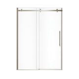 Vela 56.5-59 x 78.75 in. 8mm Sliding Shower Door for Alcove Installation with Clear glass in Brushed Nickel