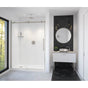 Maax - Vela 56.5-59 x 78.75 in. 8mm Sliding Shower Door for Alcove Installation with Clear glass in Brushed Nickel