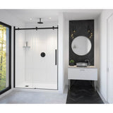 Maax - Vela 56.5-59 x 78.75 in. 8mm Sliding Shower Door for Alcove Installation with Clear glass in Matte Black