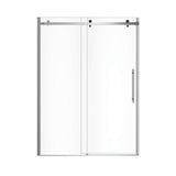 Vela 56.5-59 x 78.75 in. 8mm Sliding Shower Door for Alcove Installation with Clear glass in Chrome and Matte Black