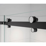 Vela 56.5-59 x 78.75 in. 8mm Sliding Shower Door for Alcove Installation with Clear glass in Matte Black and Chrome