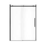 Vela 56.5-59 x 78.75 in. 8mm Sliding Shower Door for Alcove Installation with Clear glass in Matte Black and Chrome