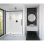 Maax - Vela 56.5-59 x 78.75 in. 8mm Sliding Shower Door for Alcove Installation with Clear glass in Matte Black and Chrome