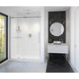 Maax - Vela 56.5-59 x 78.75 in. 8mm Sliding Shower Door with Towel Bar for Alcove Installation with Clear glass in Chrome