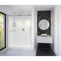 Maax - Vela 56.5-59 x 78.75 in. 8mm Sliding Shower Door with Towel Bar for Alcove Installation with Clear glass in Chrome and Matte Black