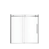 Vela 56.5-59 x 59 in. 8 mm Sliding Tub Door for Alcove Installation with Clear glass in Chrome